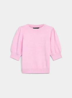 Puff short-sleeve plush sweater