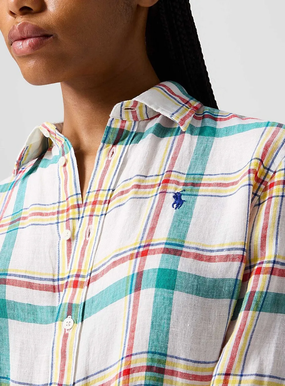 Pure linen striped shirt