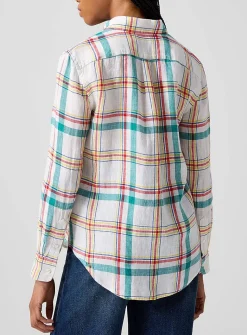 Pure linen striped shirt