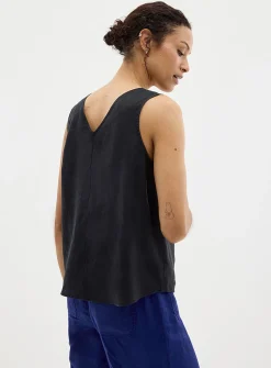 Pure linen V-neck cami