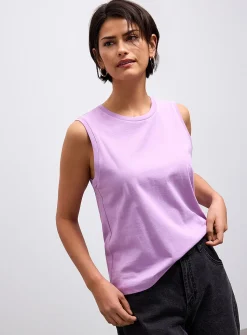 Pure organic cotton crew-neck tank