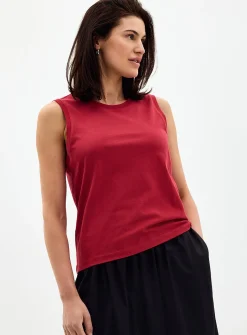 Pure organic cotton crew-neck tank