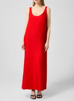 Pure silk sleeveless dress