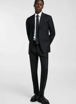 Pure wool micro-jacquard jacket