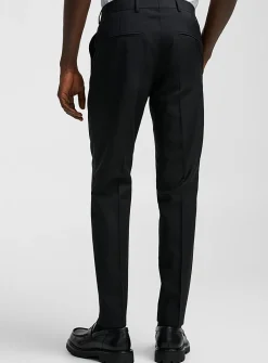 Pure wool micro-jacquard pant