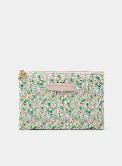 Quilted velvety pouch
