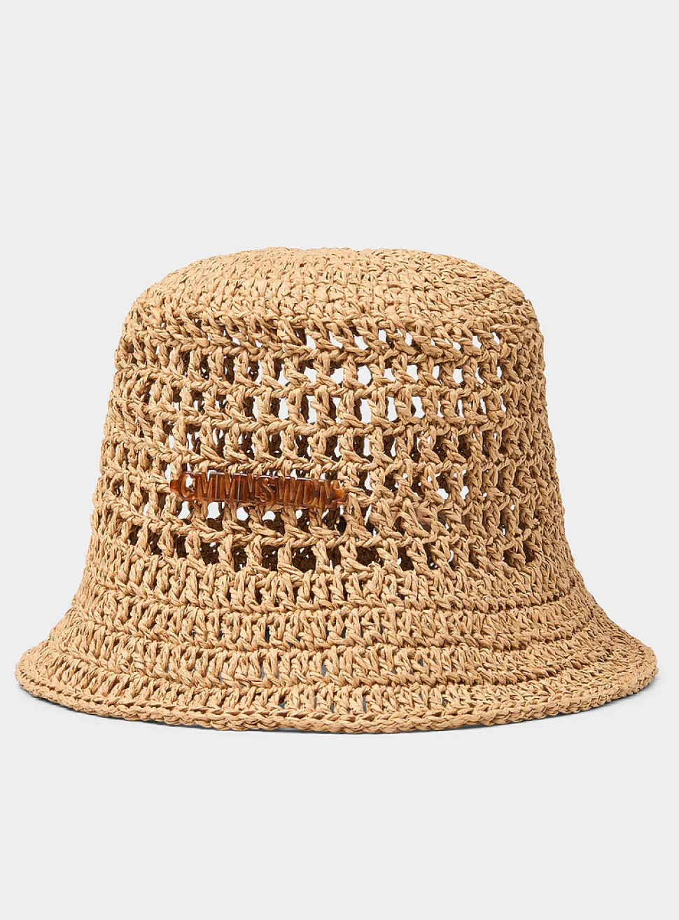 Raffia crocheted bucket hat