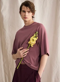 Raglan sleeve boxy T-shirt