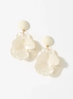 Raised flower statement earrings