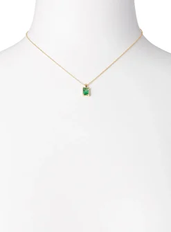 Rectangular crystal necklace