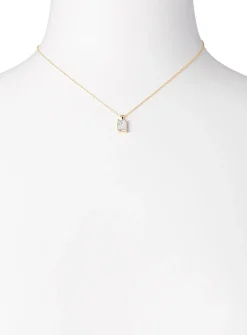 Rectangular crystal necklace