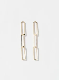 Rectangular link earrings