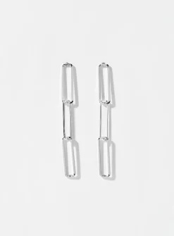 Rectangular link earrings