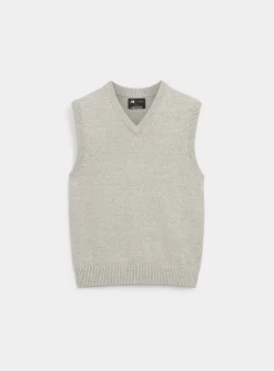 Recycled cotton knit sweater vest