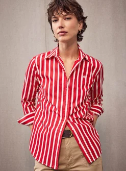 Red-and-white striped shirt
