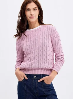 Reprocessed cotton cables sweater