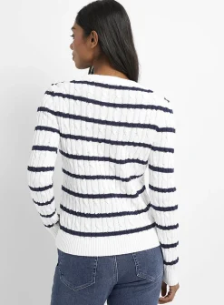 Reprocessed cotton cables sweater