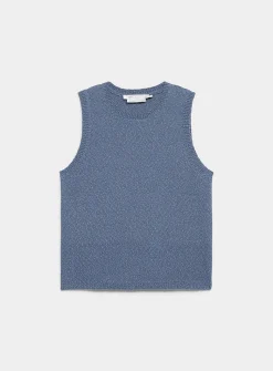 100% reprocessed cotton textured sweater vest