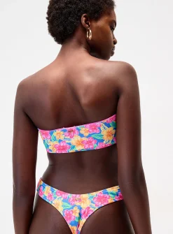 Retro flower bandeau top