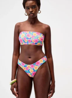 Retro flower thong