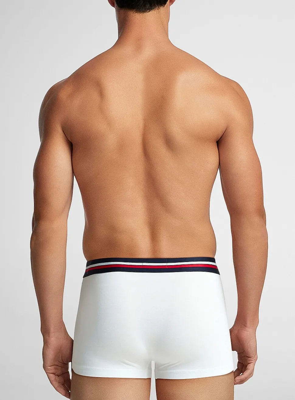 3" retro striped-waist trunk