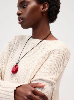 Reverse seams loose sweater