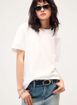 Rhinestone wings loose T-shirt