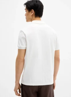 Ribbed block polo