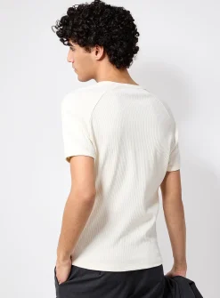 Ribbed raglan-sleeve T-shirt