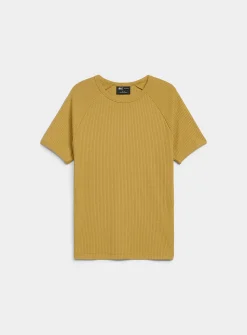 Ribbed raglan-sleeve T-shirt
