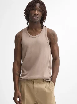 Ribbed stretch jersey tank