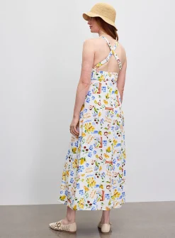 Riviera fruity villa cross-back dress