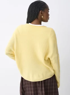 Roll-edge cardigan