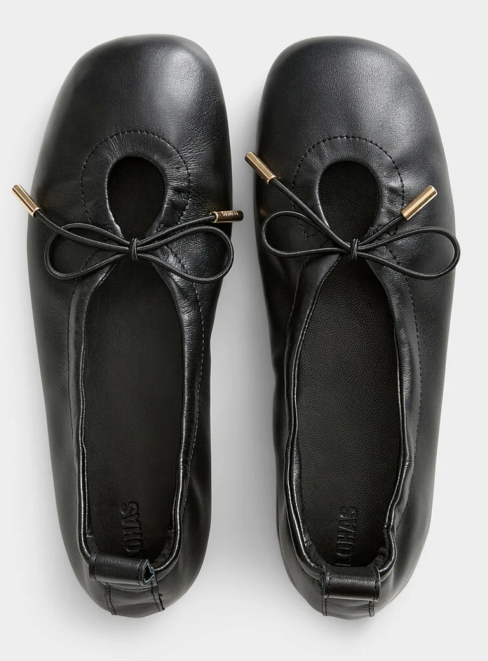 Rosalind bow leather ballet flats