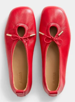 Rosalind bow leather ballet flats