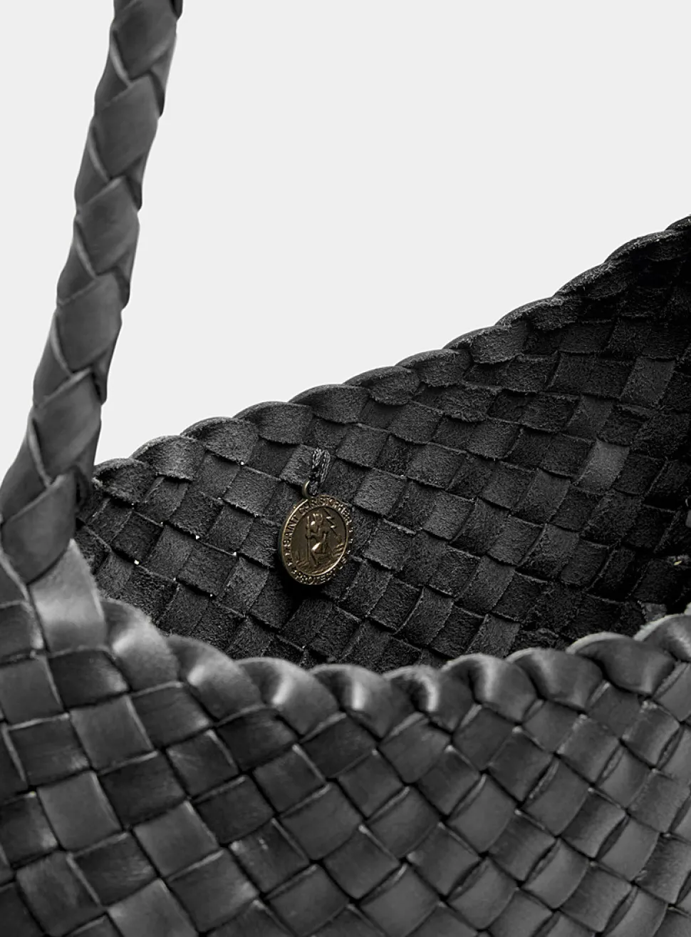 Rosanna braided leather trapezoid bag