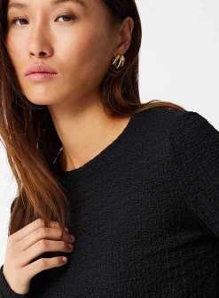Ruched long-sleeve T-shirt