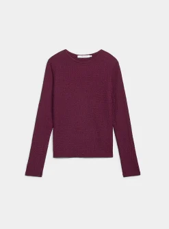 Ruched long-sleeve T-shirt