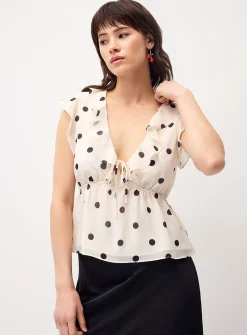 Ruffled chiffon blouse