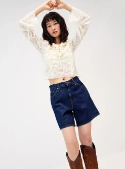 Ruffled lace blouse