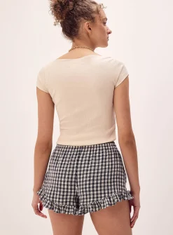 Ruffled mini short