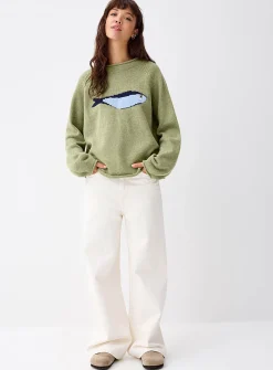 Sardine boxy-fit sweater