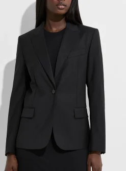 Sasha stretch cool wool fitted blazer