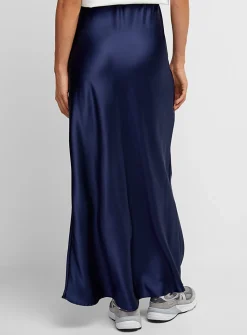 Satiny maxi skirt