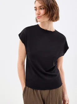Saumi lettuce trim thick micromesh T-shirt