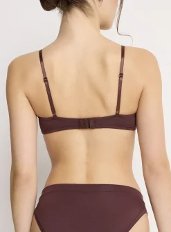 Scalloped-lace triangle bralette