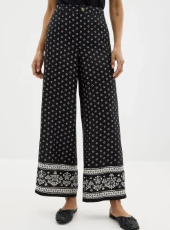 Scarf mosaic linen pant