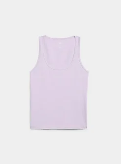 Scoop-neck slim-fit tank