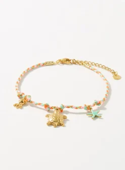 Sea charm cord anklet