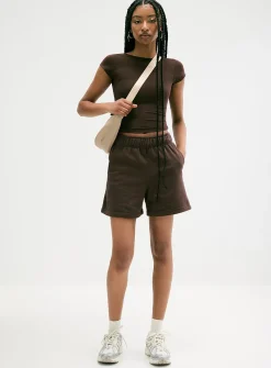 Second-skin open-back T-shirt